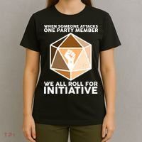 We All Roll For Initiative DnD Dice BLM T-Shirt thumb 4