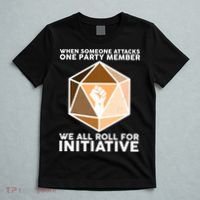 We All Roll For Initiative DnD Dice BLM T-Shirt thumb 5
