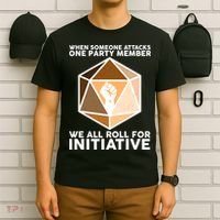 We All Roll For Initiative DnD Dice BLM T-Shirt thumb 6