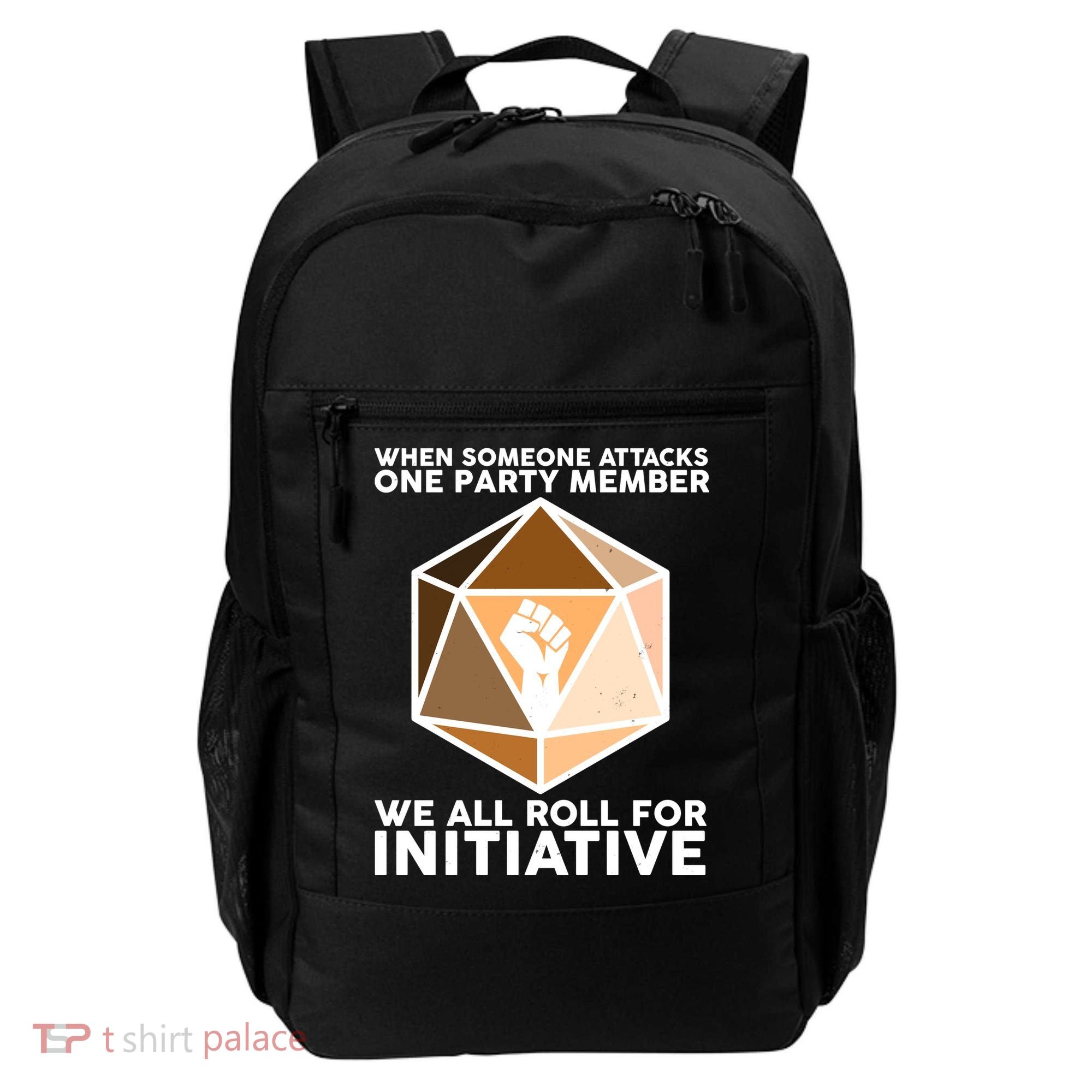 We All Roll For Initiative DnD Dice BLM Backpack