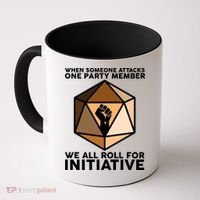 We All Roll For Initiative DnD Dice BLM Coffee Mug thumb 0