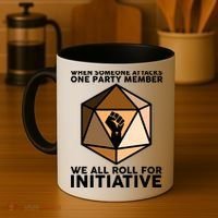 We All Roll For Initiative DnD Dice BLM Coffee Mug thumb 4