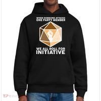 We All Roll For Initiative DnD Dice BLM District V.I.T. Heavyweight Hoodie thumb 0