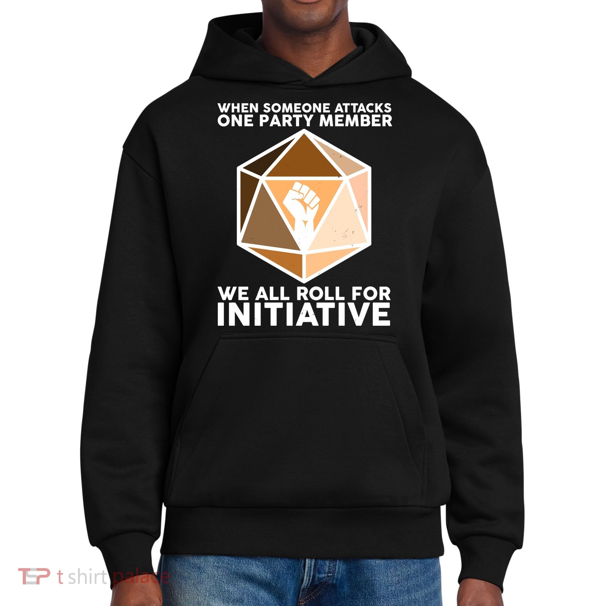 We All Roll For Initiative DnD Dice BLM District V.I.T. Heavyweight Hoodie
