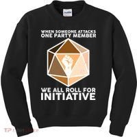 We All Roll For Initiative DnD Dice BLM Kids Sweatshirt thumb 0