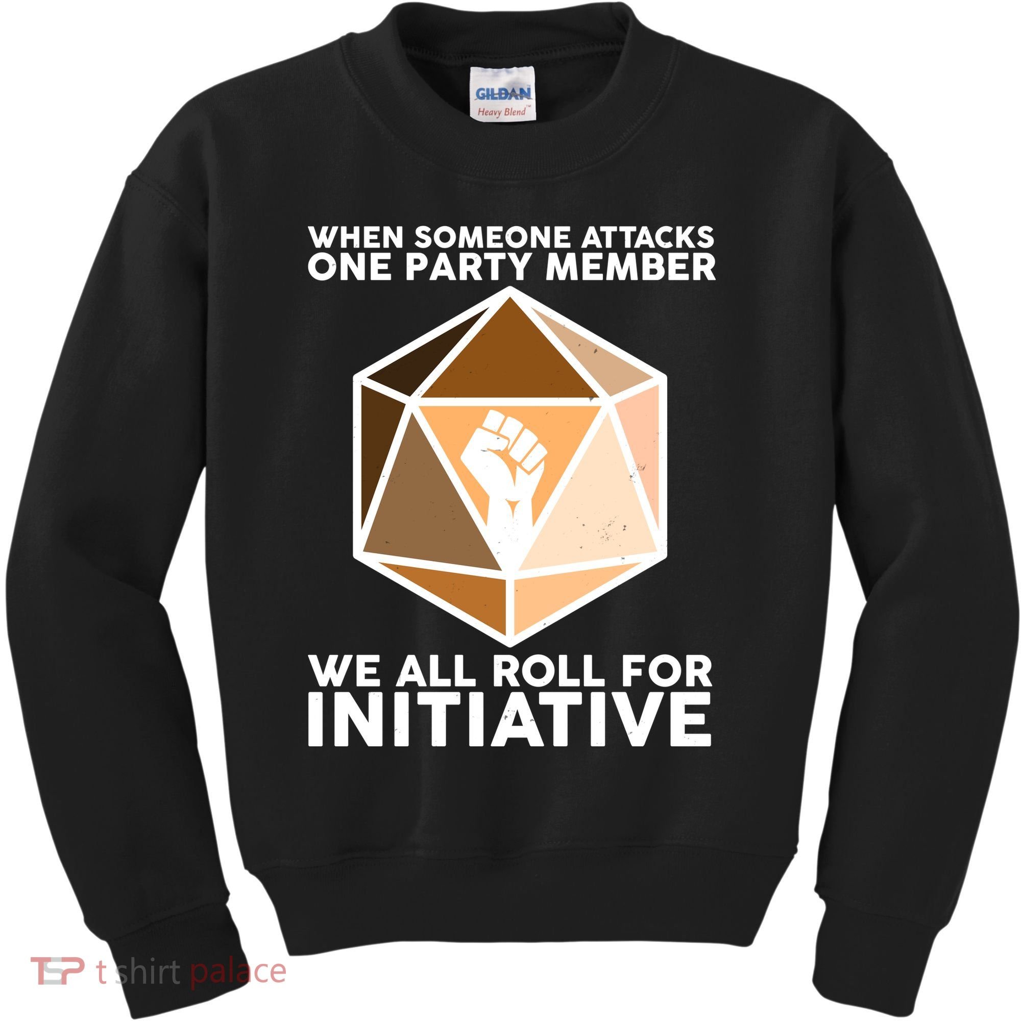 We All Roll For Initiative DnD Dice BLM Kids Sweatshirt