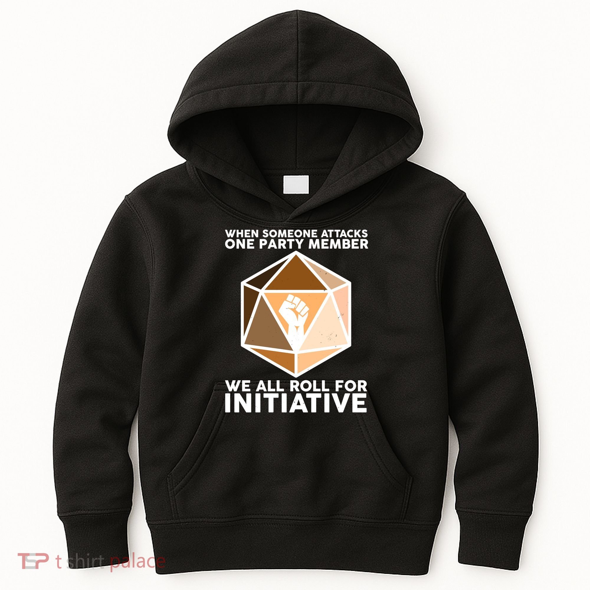We All Roll For Initiative DnD Dice BLM Kids Hoodie
