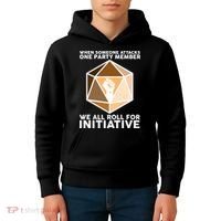We All Roll For Initiative DnD Dice BLM Kids Hoodie thumb 4