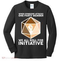 We All Roll For Initiative DnD Dice BLM Kids Long Sleeve Shirt thumb 0