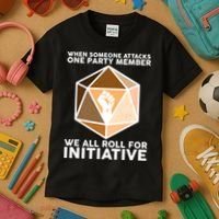 We All Roll For Initiative DnD Dice BLM Kids T-Shirt thumb 3