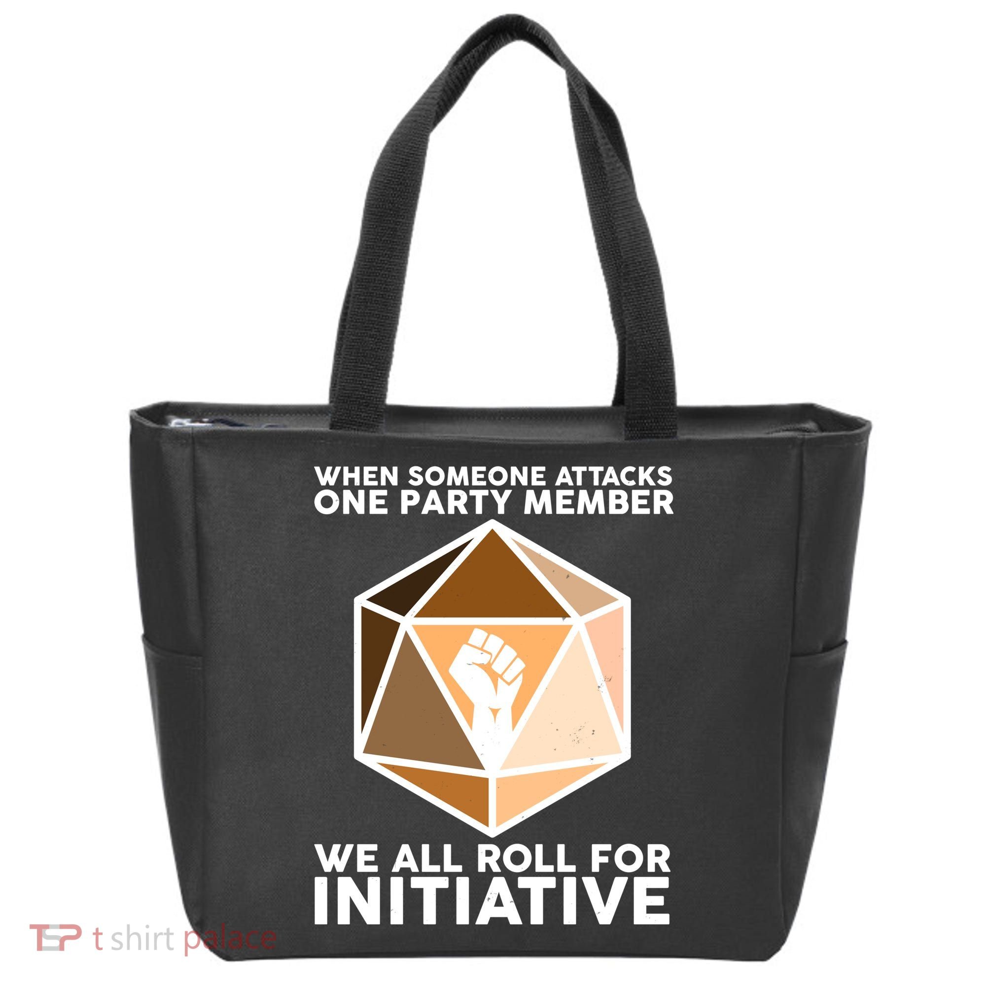 We All Roll For Initiative DnD Dice BLM Tote Bag