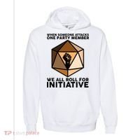 We All Roll For Initiative DnD Dice BLM Comfort Colors Garment-Dyed Hooded Sweatshirt thumb 0