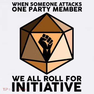 We All Roll For Initiative DnD Dice BLM Comfort Colors Garment-Dyed Hooded Sweatshirt