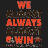We Almost Always Almost Win Cleveland Football Golf Towel thumb 3