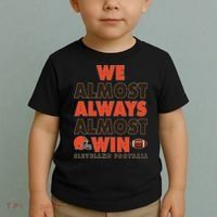 We Almost Always Almost Win Cleveland Football Toddler T-Shirt thumb 2