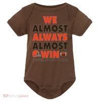 We Almost Always Almost Win Cleveland Football Baby Bodysuit thumb 0