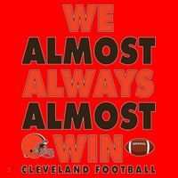 We Almost Always Almost Win Cleveland Football Santa Hat thumb 1