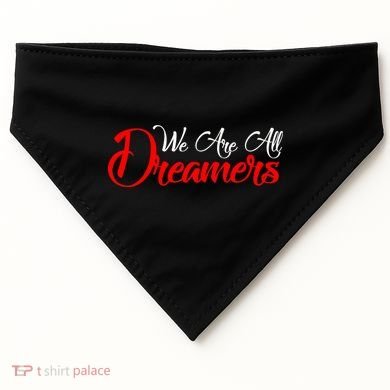 We are All Dreamers Script Logo Support DACA USA-Made Doggie Bandana