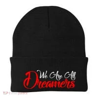 We are All Dreamers Script Logo Support DACA Beanie thumb 0