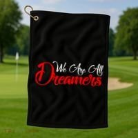 We are All Dreamers Script Logo Support DACA Golf Towel thumb 1