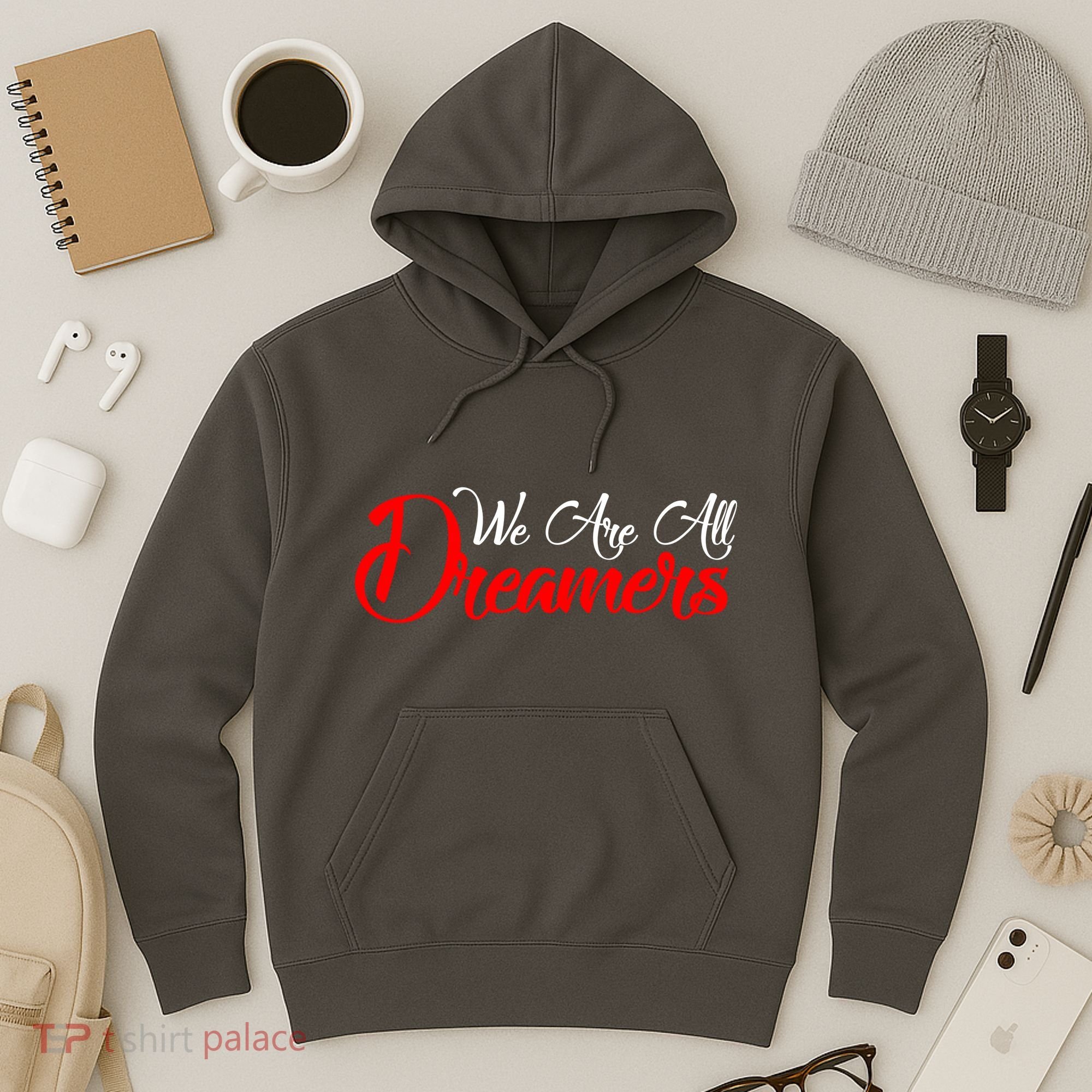 We are All Dreamers Script Logo Support DACA Hoodie
