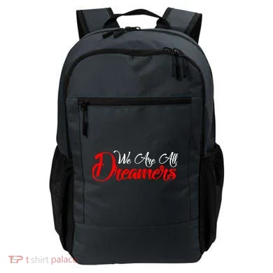 We are All Dreamers Script Logo Support DACA Backpack