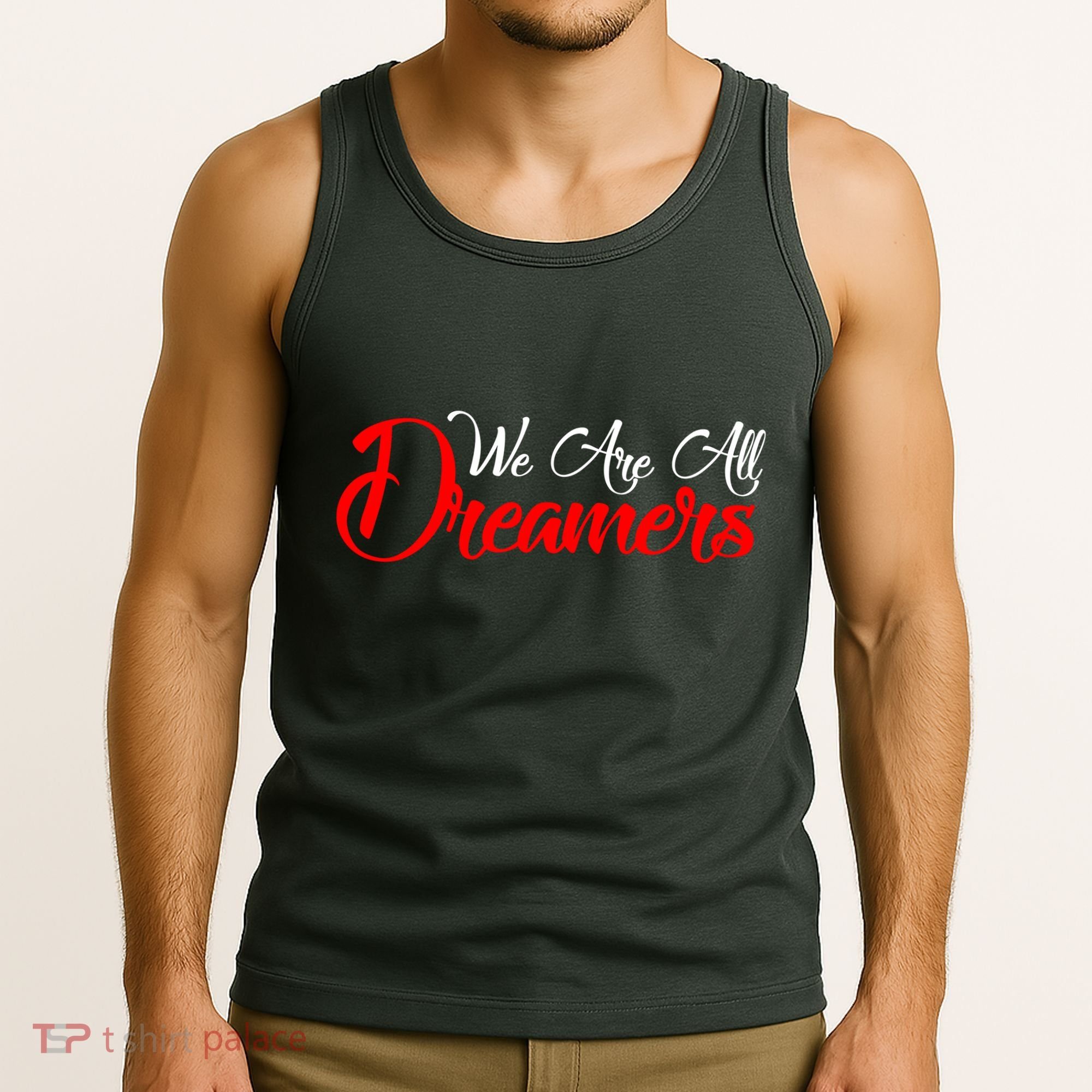 We are All Dreamers Script Logo Support DACA Tank Top