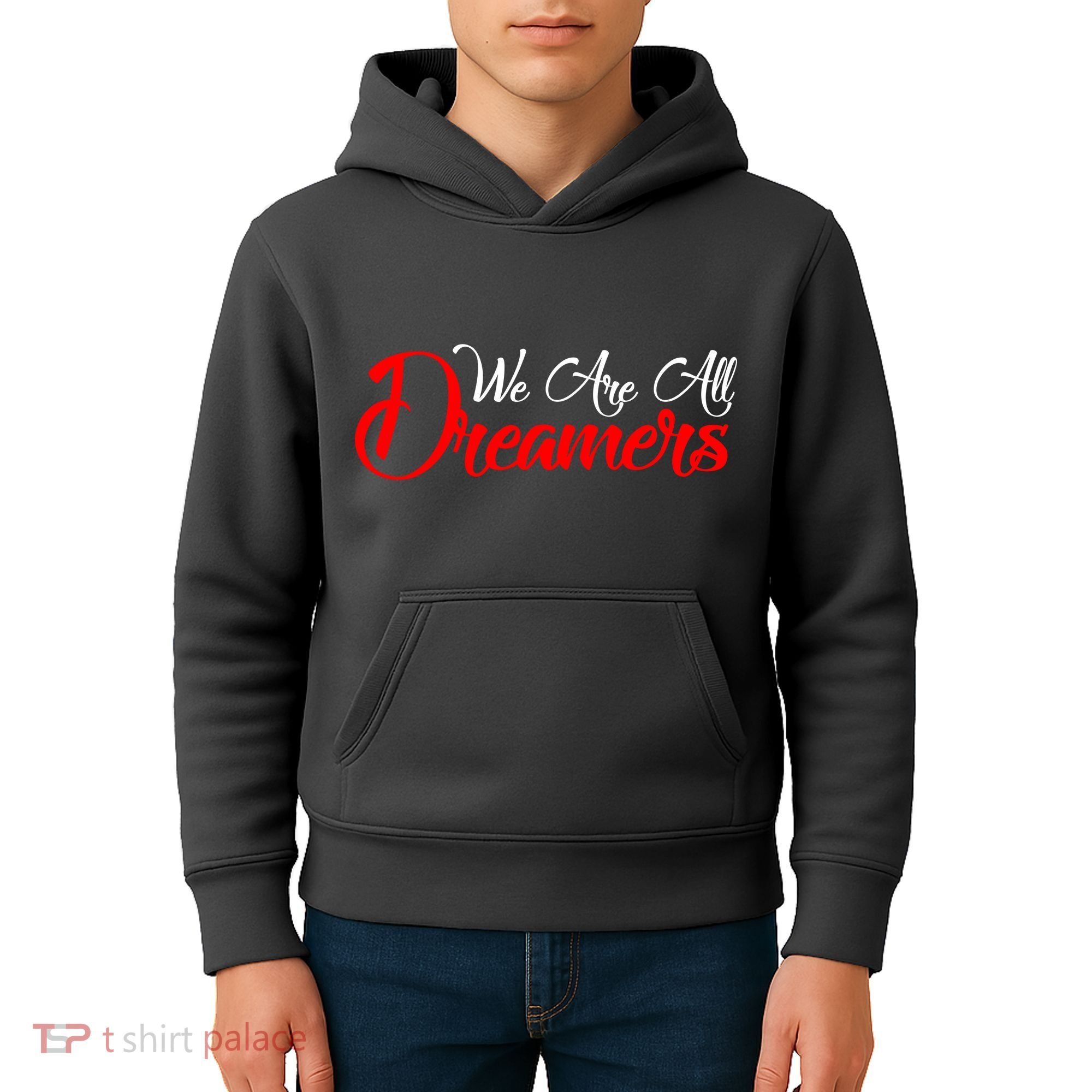 We are All Dreamers Script Logo Support DACA Kids Hoodie