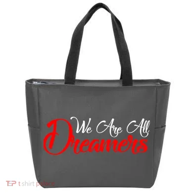 We are All Dreamers Script Logo Support DACA Tote Bag