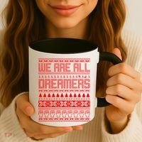 We Are All Dreamers Ugly Christmas Coffee Mug thumb 3