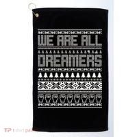 We Are All Dreamers Ugly Christmas Golf Towel thumb 0
