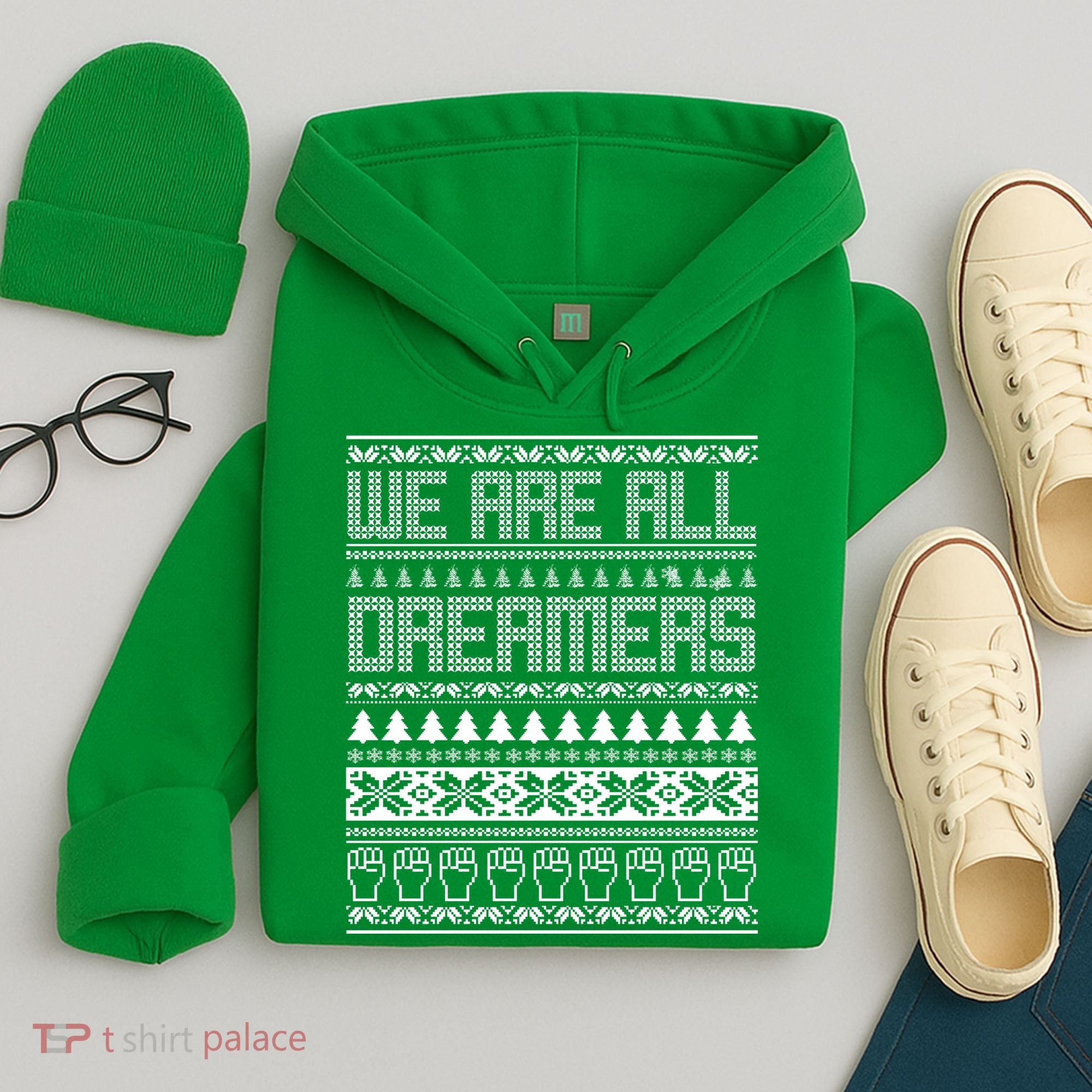 We Are All Dreamers Ugly Christmas Hoodie