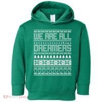 We Are All Dreamers Ugly Christmas Toddler Hoodie thumb 0