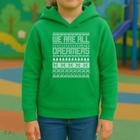 We Are All Dreamers Ugly Christmas Kids Hoodie thumb 3