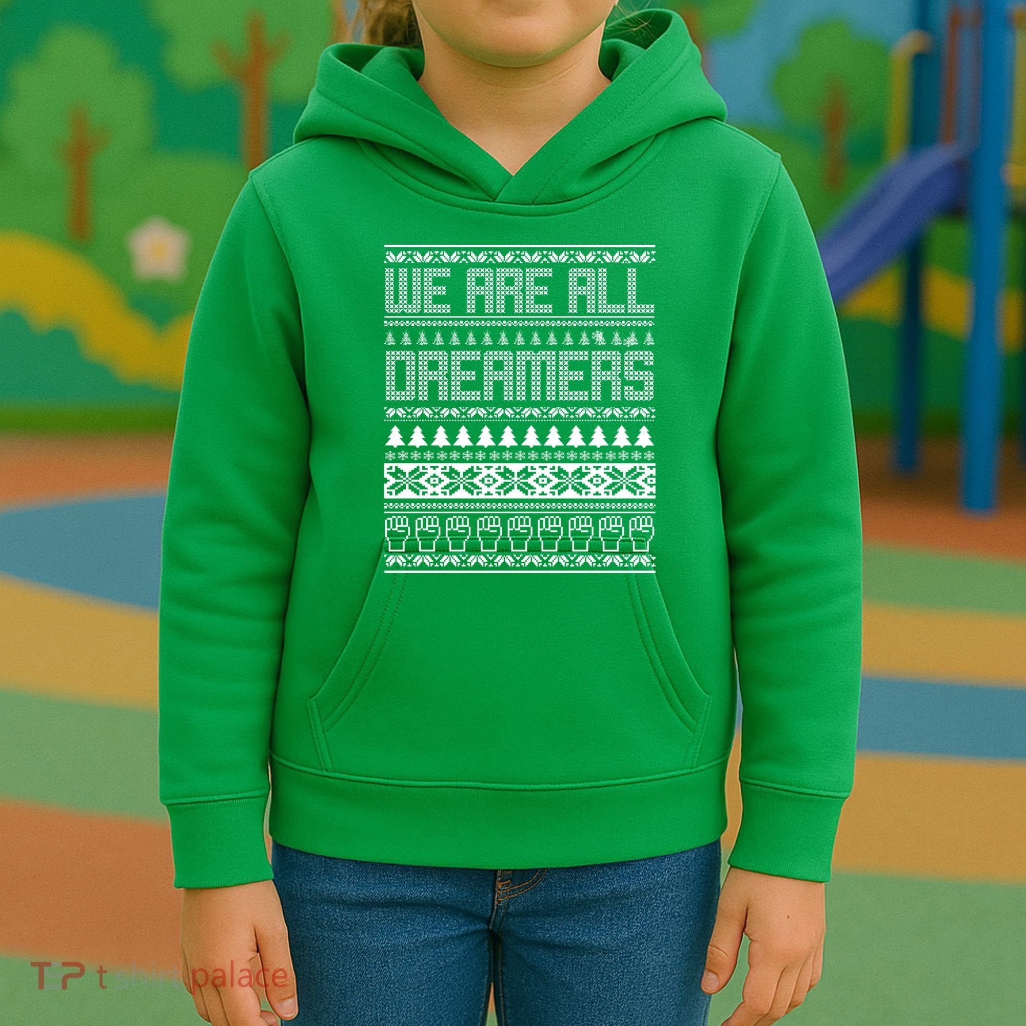 We Are All Dreamers Ugly Christmas Kids Hoodie