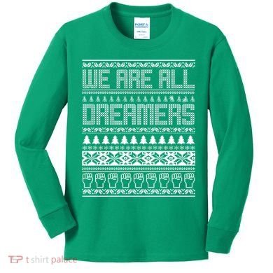 We Are All Dreamers Ugly Christmas Kids Long Sleeve Shirt