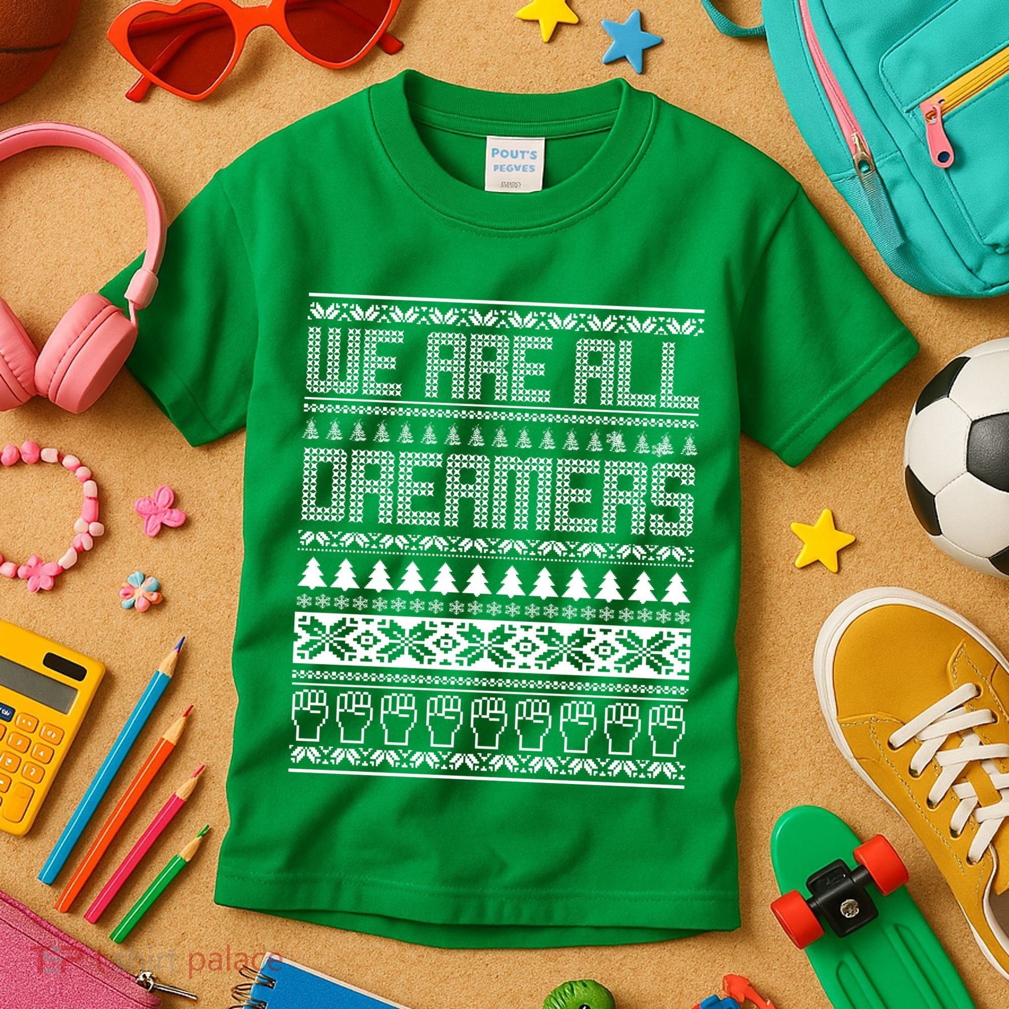 We Are All Dreamers Ugly Christmas Kids T-Shirt