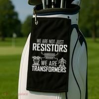 We Are Not Just Resistors We Are Transformers Science Golf Towel thumb 2