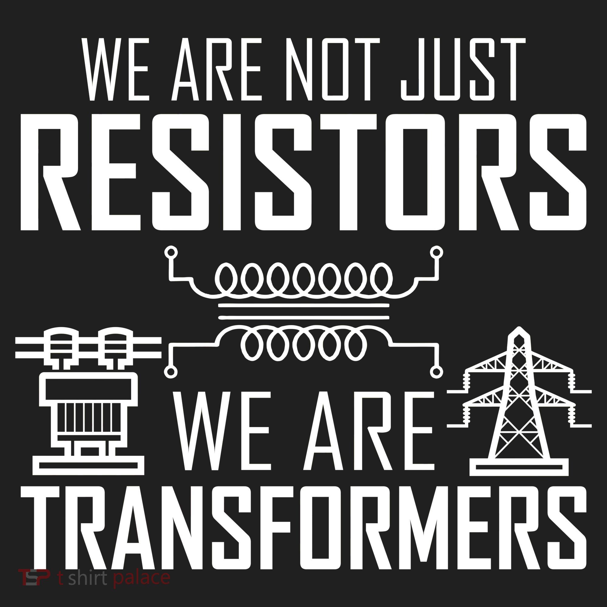 We Are Not Just Resistors We Are Transformers Science Golf Towel