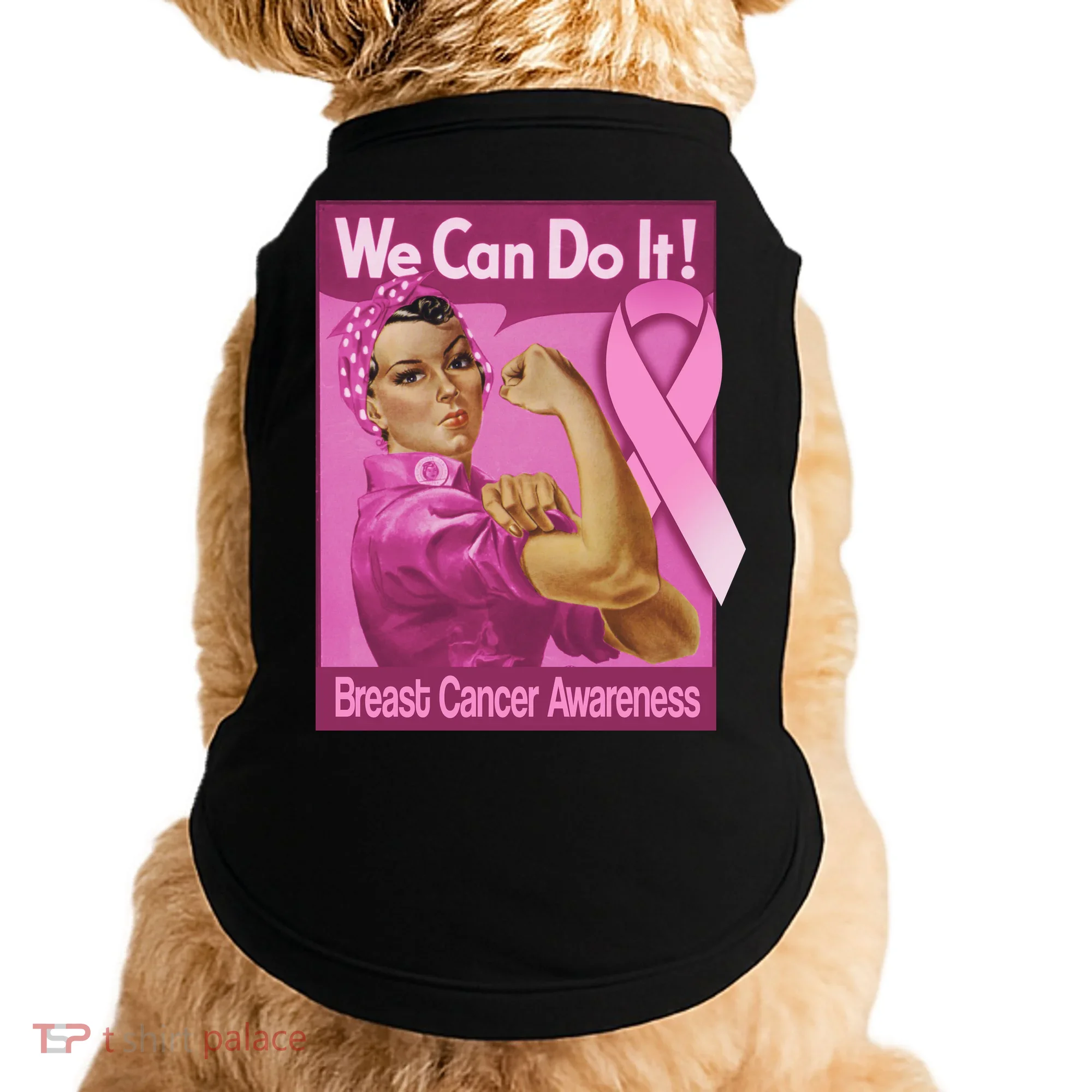 We Can Do It Fight Breast Cancer Doggie Tank