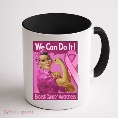 We Can Do It Fight Breast Cancer Coffee Mug back