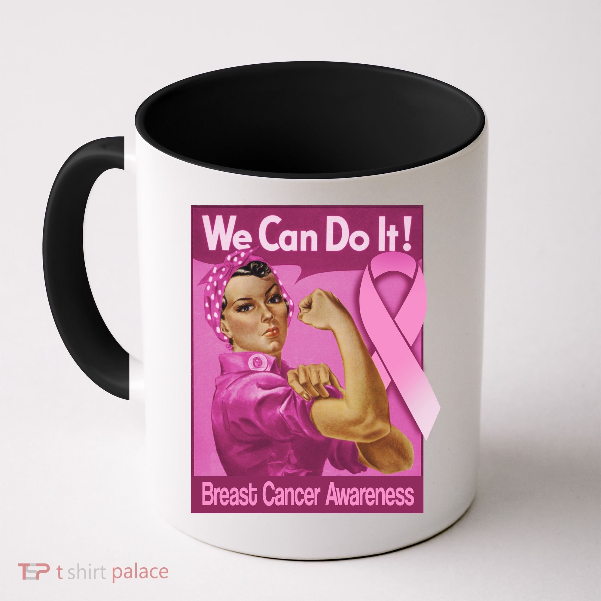 We Can Do It Fight Breast Cancer Coffee Mug