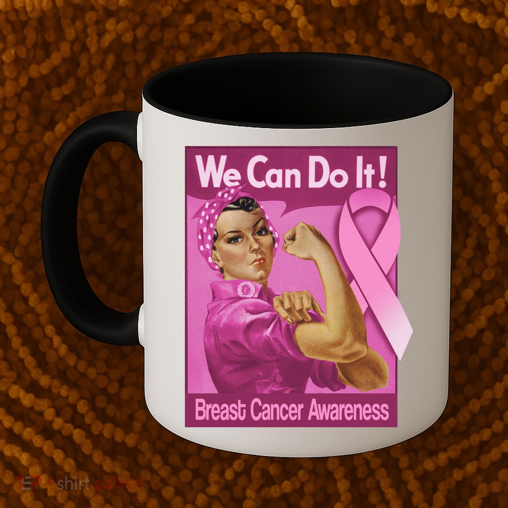 We Can Do It Fight Breast Cancer Coffee Mug