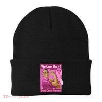 We Can Do It Fight Breast Cancer Beanie thumb 0