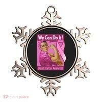 We Can Do It Fight Breast Cancer Ornament thumb 0