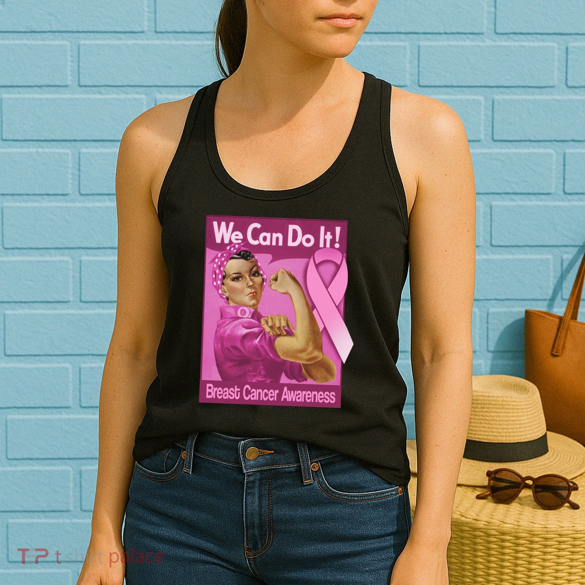We Can Do It Fight Breast Cancer Women's Tank Top