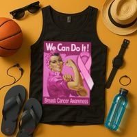 We Can Do It Fight Breast Cancer Tank Top thumb 4