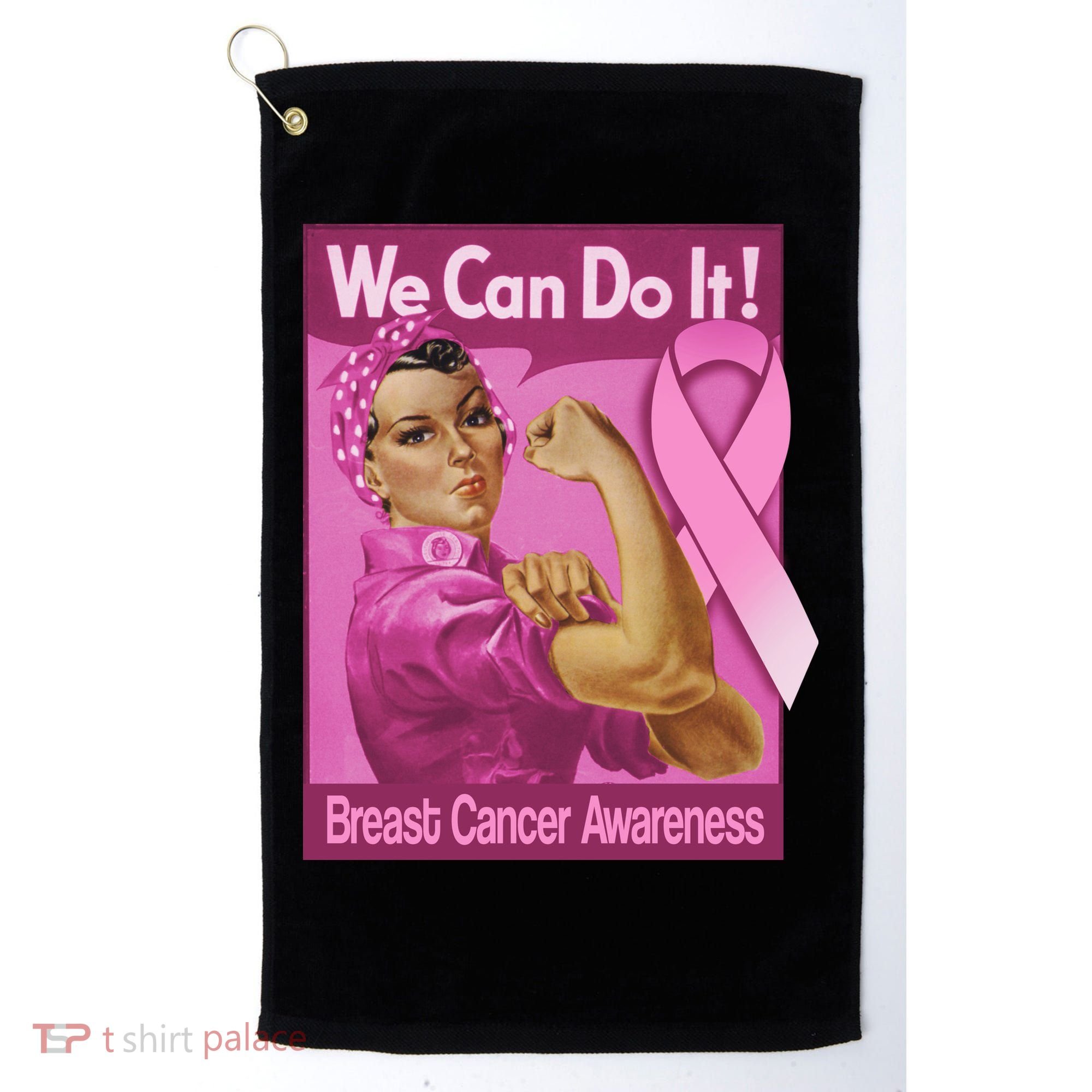 We Can Do It Fight Breast Cancer Golf Towel