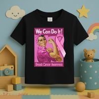 We Can Do It Fight Breast Cancer Toddler T-Shirt thumb 3