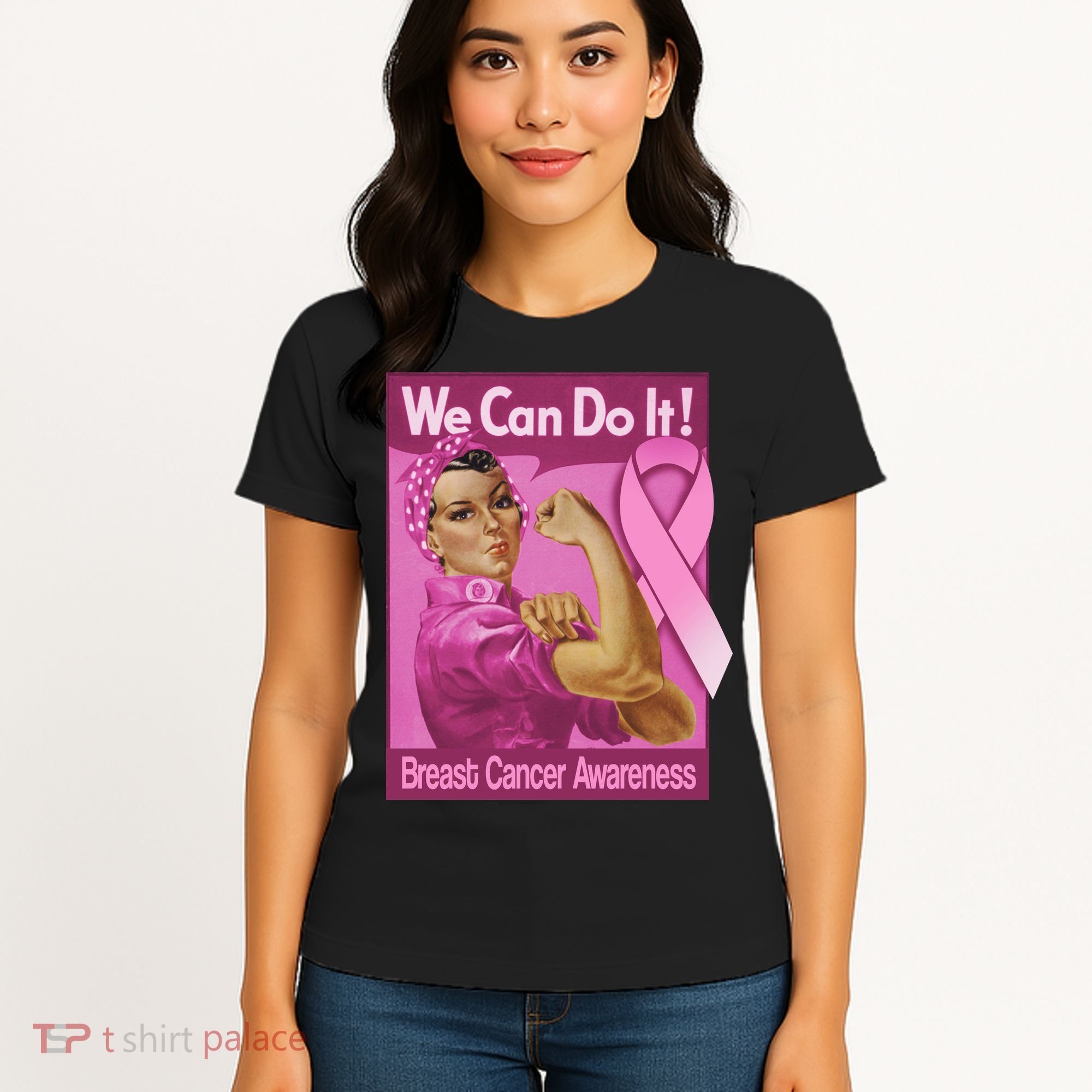 We Can Do It Fight Breast Cancer Women's T-Shirt